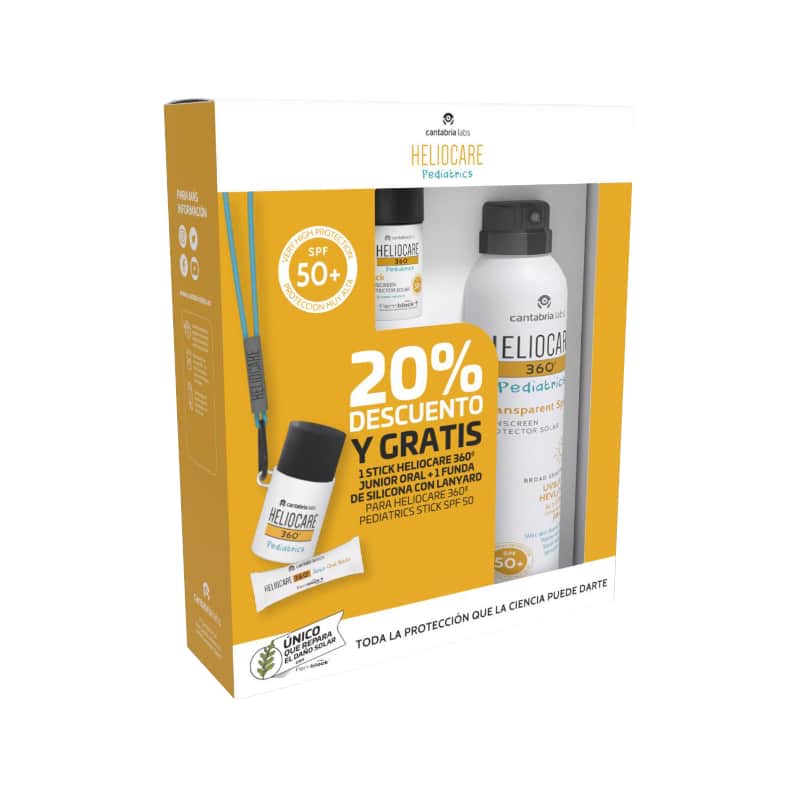 Heliocare Pack Pediatrics Spray Transparente 200 ml + Stick 25g