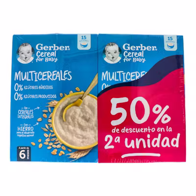 Gerber Multicereales 0% azúcar - Papilla infantil